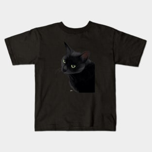 Cool Black Cat Kids T-Shirt